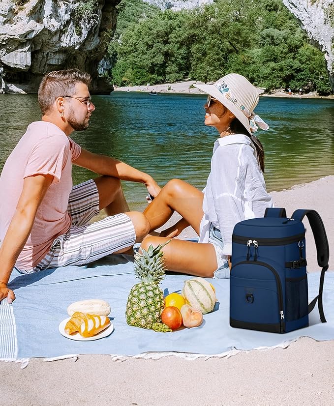 Cooler Backpack, 22L Waterproof Soft Backpack Coolers Leak Proof Beach Backpack Insulated Picnic Lunch Bag for Fishing Camping,Beach,Hiking,Travel