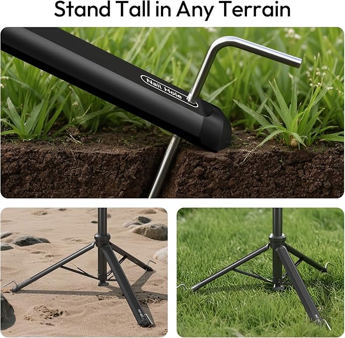 ULANZI MT-80 Aluminum Tripod Stand, 7FT Extendable Camera Phone Tripod for Travel, Auto Pop-Up, 1/4" Screw, 360 Ball Head Portable Photo Video Light Stand for DSLR Camera, Ring Light, Video Rig