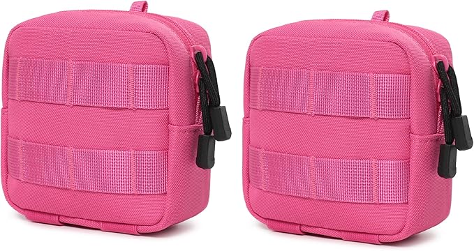 2 Pack Mini Tactical Molle Compact Ammo Pouch - General Purpose Admin Pouches Small Admin Molle Pouches EDC Tool Utility Multi-Purpose Waist Belt Pouch