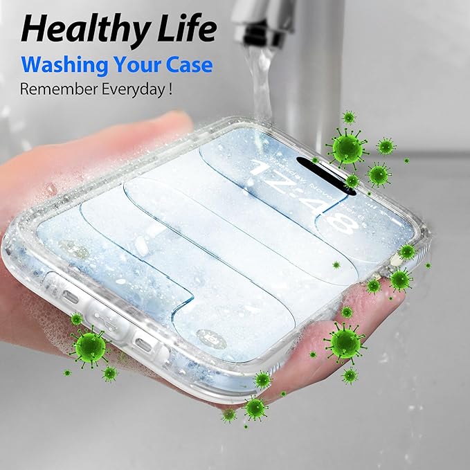 SPORTLINK for iPhone Air Case, IP68 Waterproof Military Protective Full Body Heavy Duty Shockproof 360 Sealed Dustproof with Camera Screen Protector Phone Cover for iPhone Air 6.5" Mag/Frosted Clear