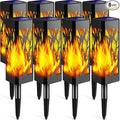 TomCare Flickering Flames Pathway Lights Solar Powered Decorative Garden Waterproof Torch Outdoor Landscape Lighting for Yard Patio