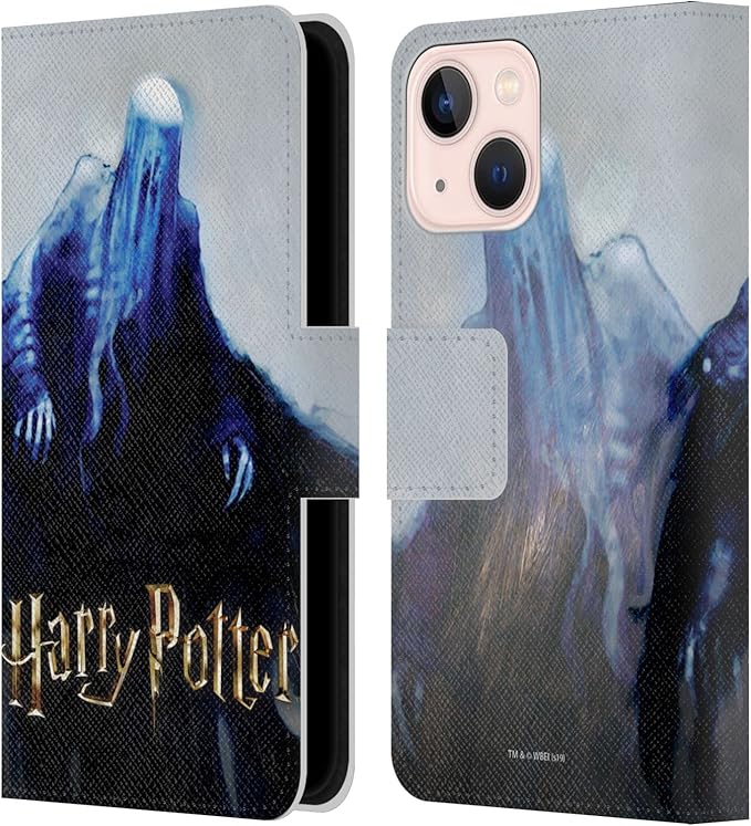 Head Case Designs Officially Licensed Harry Potter Dementor Prisoner of Azkaban II Leather Wallet Case Compatible with Apple iPhone 13 Mini