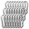 60PCS 3" Heavy Duty Spring Snap Hook, M8 5/16" Galvanized Steel Snap Hook Carabiner Quick Link Carabiner Clip, 500LBS Holding Capacity Quick Link Keychain for Swing Hammock Gym Outdoor