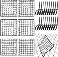 6 Pcs Universal Net Repair Kits with 100 Pcs Zip Ties Golf Goal Nylon Netting Hole Replacement Patch for Baseball Batting Cages Hockey Football