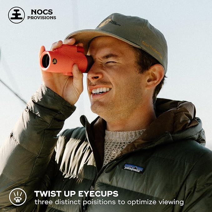 Nocs Provisions Zoom Tube 8x32 Monocular, 8X Magnification Telescope, Bak4 Prism, Wide Field of View for Bird Watching, Backpacking & Wildlife Viewing - Twilight Haze Blue LTD