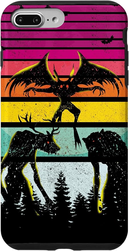 Cryptkin Cute Mothman Cryptid Map Case for iPhone 7 Plus/8 Plus