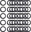 Carabiner Clip 48Pcs Black Metal Key Ring Clip Circle Keychain Rings Bulk Spring O Ring Round Cute Carabiner Spring Snap Hook Key Chain Clips for DIY Keychain Bag Charm Handbag Purse Dog