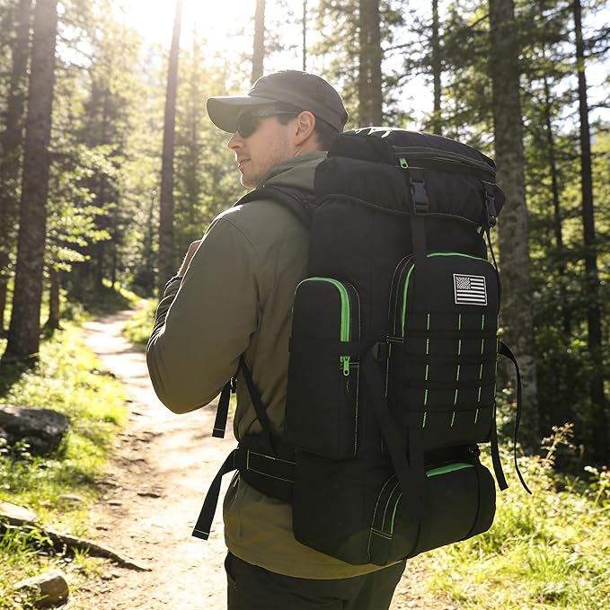 Hiking Backpack for Men 70L/100L Camping Backpack Military Rucksack Molle 3 Days Assault Pack for Climbing | Camping Backpack, 3 Days Assault Pack, for Climbing