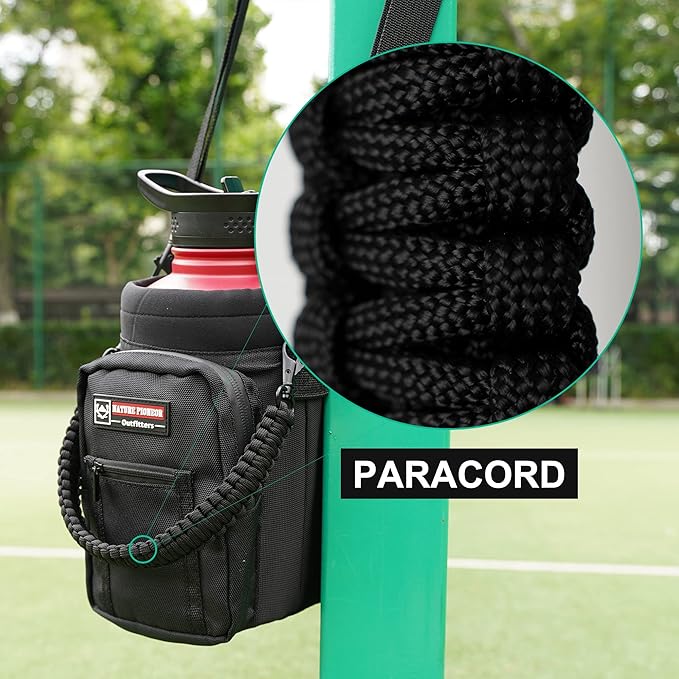 NATURE PIONEOR Universal Replacement Paracord Handle with Metal Hooks for Water Bottle Holder,Bags