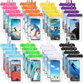 Weewooday 120 Pieces Waterproof Phone Pouch Bulk Universal Multicolor Cellphone Case Ipx8 Waterproof up to Smartphone 6.9 Inch for Cruise Gifts Beach Pool Party Outdoor Swimming Snorkeling