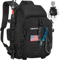 Piscifun Fishing Tackle Backpack with Rod & Gear Holder, Lightweight Fishing Tackle Storage Bag with Protective Rain Cover