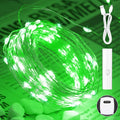 Lakumu Fairy Lights Battery Operated St. Patrick's Day, Rechargeable Copper Wire Battery Powered String Lights with Timer & 8 Modes for Bedroom Christmas Decoration Party Wedding (5M/16FT Green)