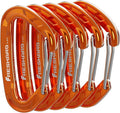 FresKaro 5pcs Nano Carabiner Clips, 8kN 1798lbs, Small Sturdy, Reliable Time-Tested Strong Spring Wiregate, Mini Size 2.37inch, Choice of 5colors