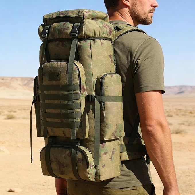 Hiking Backpack for Men 70L/100L Camping Backpack Military Rucksack Molle 3 Days Assault Pack for Climbing | Camping Backpack, 3 Days Assault Pack, for Climbing