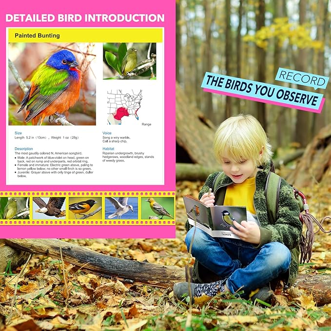 Toys for 3-7 Year Old Girls: LET'S GO! Binoculars for Kids Bird Watching|Camping|Hiking 3 4 5 6 7 8 Year Old Girl Boy Birthday Gifts Outdoor Toy for Kid Ages 4-6 Toddler Gift Stuffers