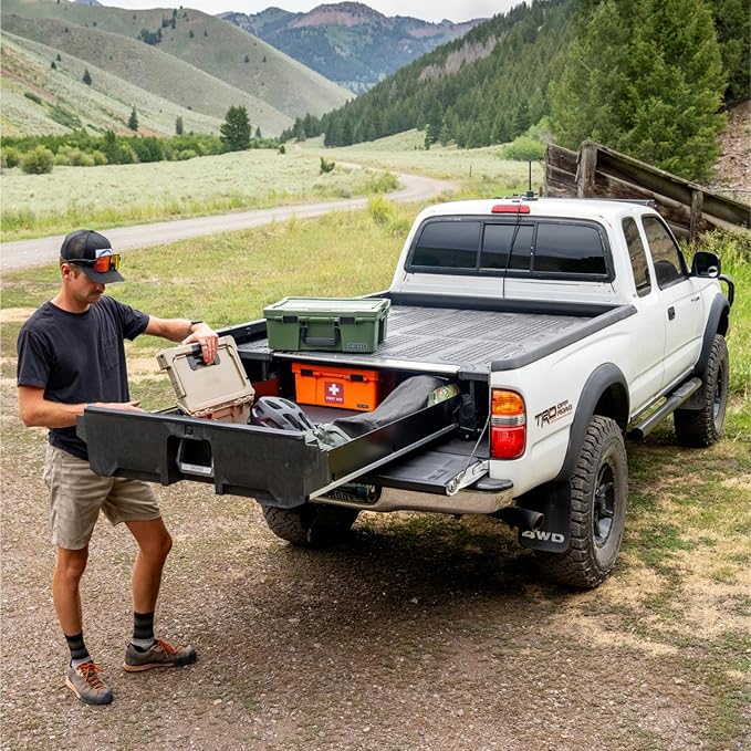 DECKED Truck Bed Storage System with System Accessories | Compatible with Toyota Tacoma (1995-2004) 6'2"