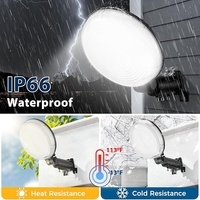 150W LED Barn Light, 4 Pack 21000LM Dusk to Dawn Outdoor Lighting, Yard Lights, 6500K Daylight, Outdoor Security Lighting, IP66 Waterproof Street Lights for Farmhouse, Garage Yard Warehouse