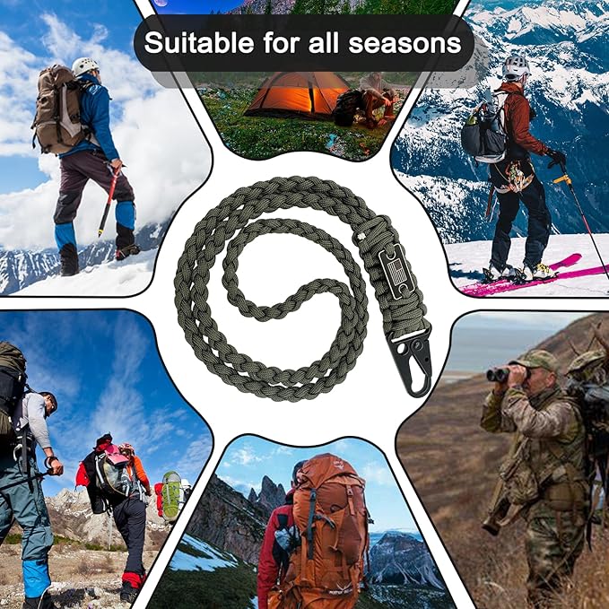 DDOUT Heavy Duty Paracord Lanyard 550 Paracord Braided Keychain for ID Badges, Camera, Whistle, Traveling, Outdoor Activities