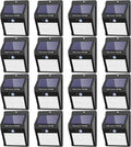 16 Pack Solar Lights Outdoor, 3 Modes/100LED Wireless IP65 Waterproof Solar Motion Lights Outdoor for Front Door, Backyard, Garage, Deck