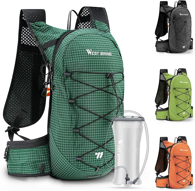 Lightweight Hydration Backpack with 2L Water Bladder Running Hydration Vest Backpack Specialized Hydration Pack for Cycling, Hiking, and Mountaineering