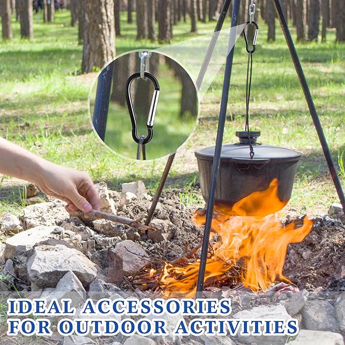 Yaocom 300 Pcs 2" Carabiner Bulk Small Carabiner Clip for Keys Spring Snap Hooks Aluminum Alloy Keychain Clip for Hanging Camping Backpacking Hiking Traveling Fishing Outdoor