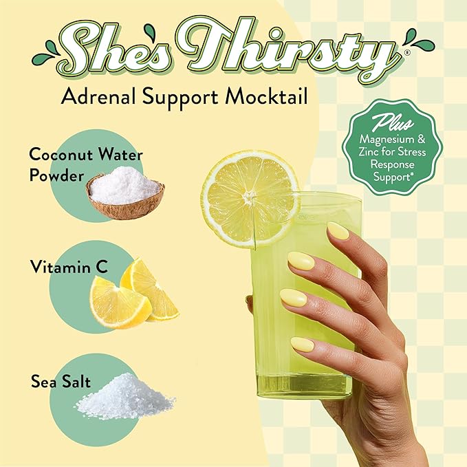 Legendairy Milk She's Thirsty Lemon Lime, No Sugar Added Electrolytes Powder Packets Coconut Water Mix for Women, Instant Hydration Packets, Immune Support, Pregnancy Safe, 18 Ct