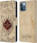 Head Case Designs Officially Licensed Harry Potter The Marauder's Map Prisoner of Azkaban II Leather Book Wallet Case Cover Compatible with Apple iPhone 12 / iPhone 12 Pro