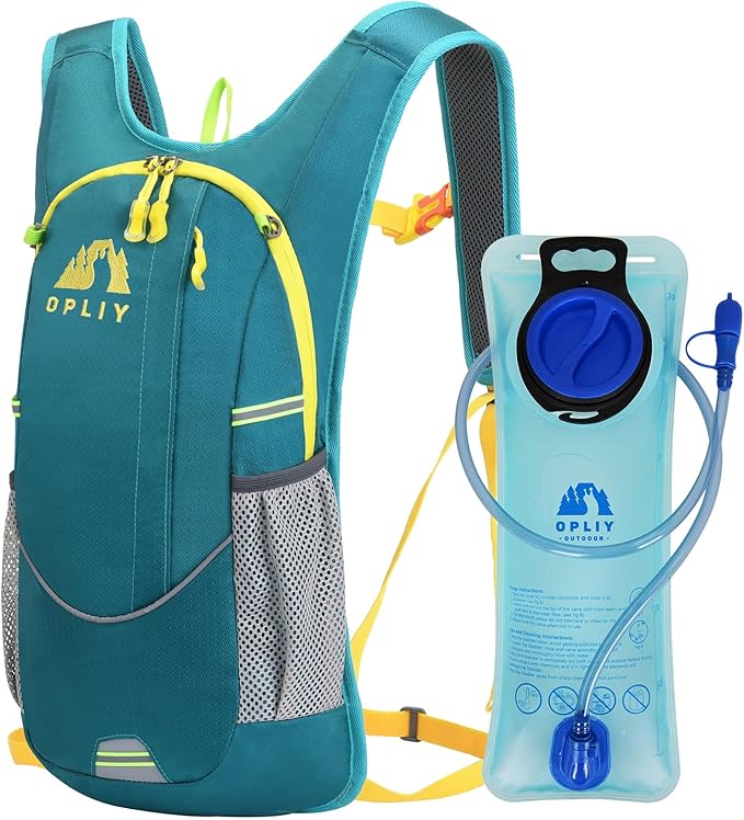 Hydration Backpack with 2L Water Bladder – Lightweight & Durable for Running, Hiking, Biking – Adjustable Fit for Men, Women, Youth