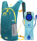 Hydration Backpack with 2L Water Bladder – Lightweight & Durable for Running, Hiking, Biking – Adjustable Fit for Men, Women, Youth