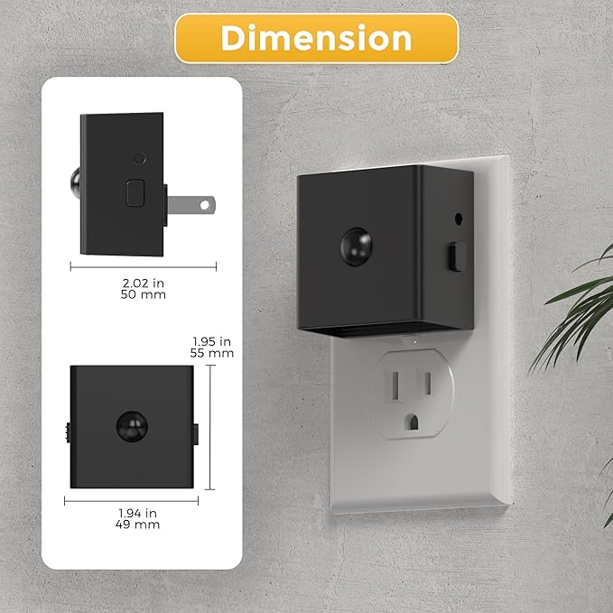 L LOHAS LED Motion Sensor Night Light, [4-Pack] Motion Activated Night Light, Motion Sensor and Dusk to Dawn Sensor, Brightness Adjustable, 5000K Daylight White Nightlight for Bathroom Hallway Kitchen