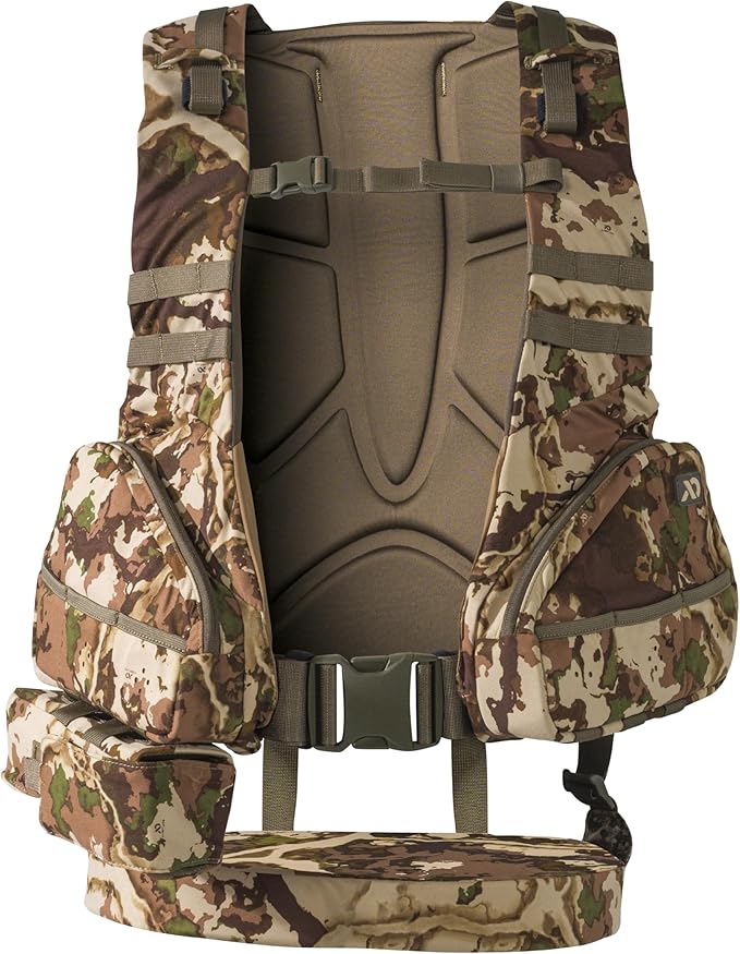 First Lite Treeline Turkey Vest - Hunting Vest with Game Pouch, Adjustable Seat & MOLLE System for Tactical Storage