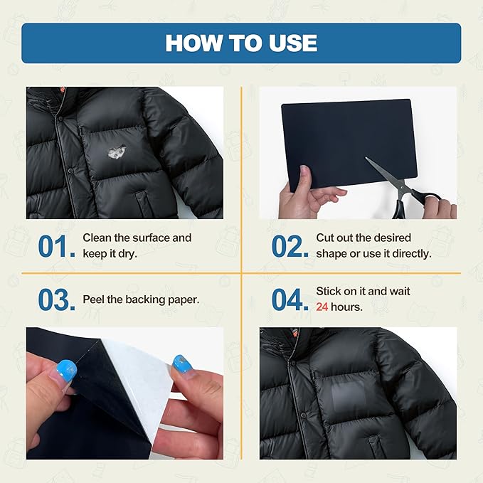 KING MOUNTAIN Self Adhesive Nylon Fabric Repair Patch, 5×8 Inches 8 Pcs, Quick Down Jacket Repair Patch, Waterproof Outdoor Gear Patch Kit for Tent,Backpacks,Umbrella, Gloves, Sleeping Bag (Grey)