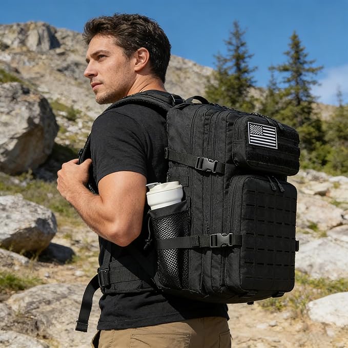 Military Tactical Backpack 45L/25L 3 Day Assault Pack Molle Daypack Hiking Backpack for Men and Women