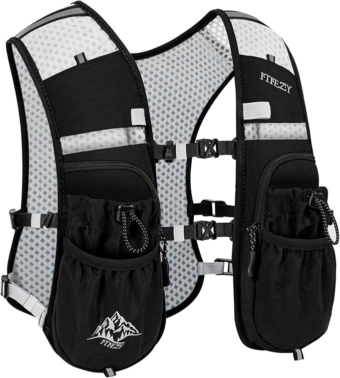 ITIEZY Running Vest for Women Men, 5L Hydration Backpack Lightweight Running Water Vest with Leak-Proof Bladder Sleeve for Marathon, Trail, Cycling, Hiking, Jogging