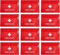 QCWN 12 Pack Empty First Aid Bag Mini Medical Kit Pouch Small Travel Emergency Survival Storage Bags for Car Home Hiking Camping Waterproof Red