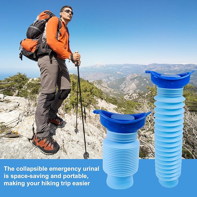 Pee Bottles for Men, Portable Urinal for Men, Collapsible Urine Bottle 750ML, Car Urinals for Men and Women, Emergency Urinal Shrinkable Pocket Toilet for Travel, Camping, Traffic Jam, Road Trips