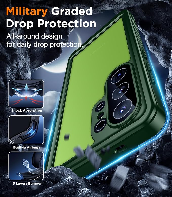 Temdan Designed for Samsung Galaxy S26 Ultra Case Waterproof, Built-in Lens & Screen Protector Military Grade Shockproof Dropproof IP68 Underwater Full Body Phone Case for Galaxy S26 Ultra 6.9"-Green