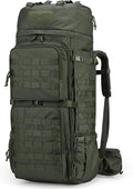 Mardingtop 75L Molle Hiking Internal Frame Backpacks with Rain Cover for Camping,Backpacking,Travelling(Ranger Green)