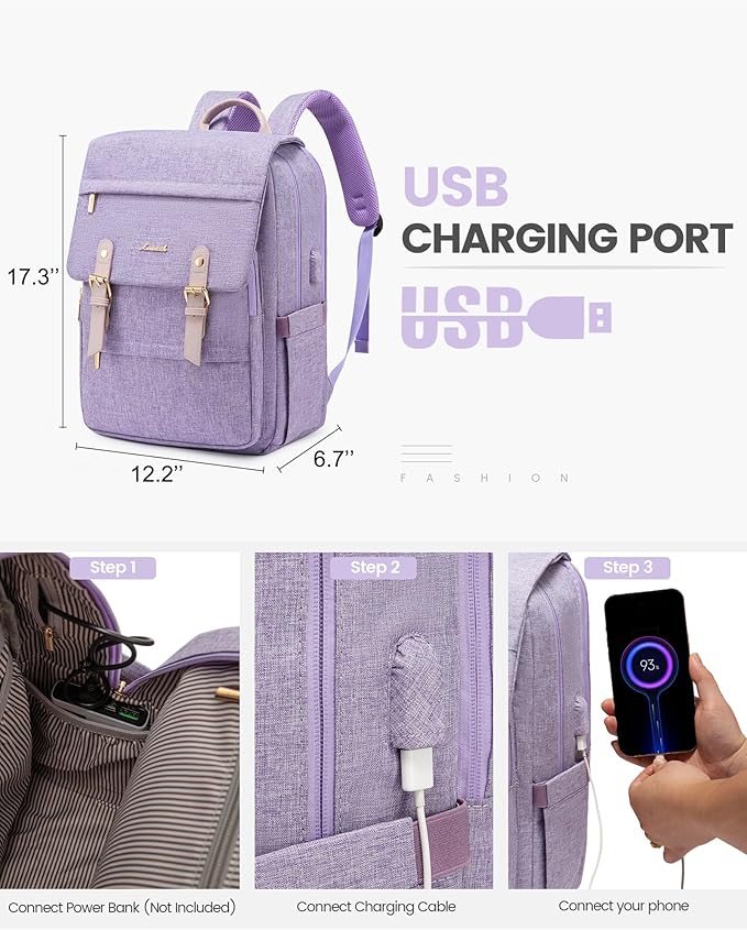 LOVEVOOK Laptop Backpack Purse for Women Fashion Vintage Computer Backpack 15.6 Inch Large Teacher Nurse Backpack Casual Daypack for Travel Business Work College