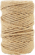 Natural Jute Twine, 5MM x 328FT Jute Rope Roll, Heavy Duty Thick Twine for Cat Scratching Post, Bundling, Gardening and DIY Crafts