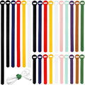 150PCS Cable Ties，4+6+8+10 Inch Reusable Cable Management, Multi-Purpose Adjustable Cord Organizer，Fastening Microfiber Cloth Hook and Loop Cable Organizer Wire Straps，Assorted Colors