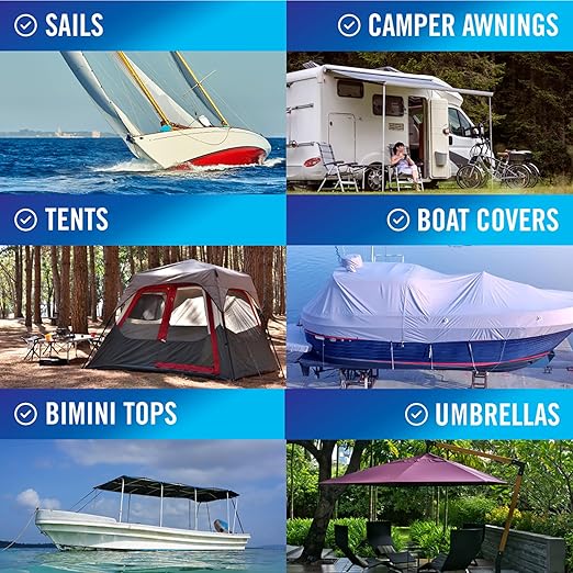 Better Boat Repair Tape for Fabric and Vinyl 30ft x 3in, Black Waterproof Patch Tape for RV Awning Canvas Tent Tarp Sail Canopy Boat Cover, Heavy Duty