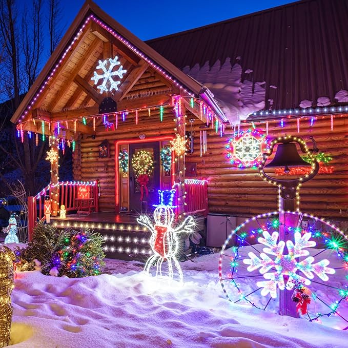 Nazuwke 99Ft LED Rope Lights Outdoor, 18 Colors Changing Fairy String Light Plug in with Remote, IP68 Waterproof 300 LEDs Multicolor Twinkle Christmas Lights for Bedroom Patio Halloween Holiday Decor