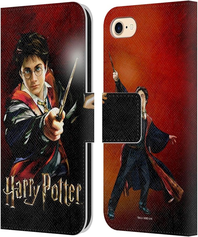 Head Case Designs Officially Licensed Harry Potter Harry Portrait Prisoner of Azkaban II Leather Wallet Case Compatible with Apple iPhone 7/8 / SE 2020 & 2022