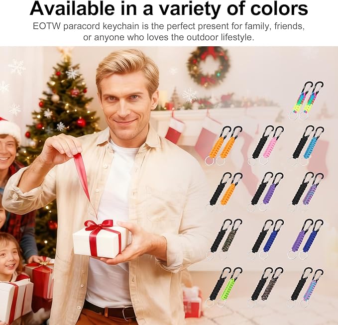 EOTW Paracord Keychain for Men Women Paracord Carabiner Backpack Keychain with Aluminum Clip for Camping Hiking Outdoor Gear