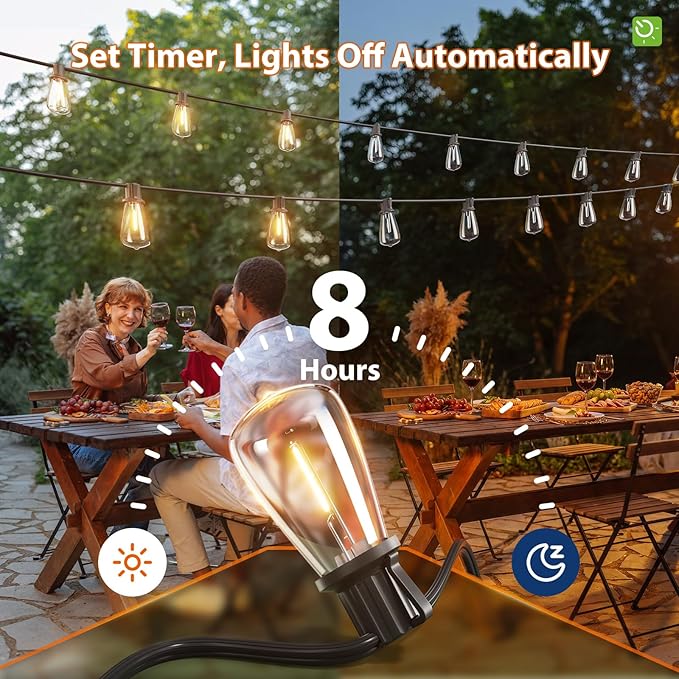 KYY 78FT(72+6) Solar String Lights Outdoor with USB Port Remote Control, LED Waterproof Solar Powered Patio with 24 Sockets, Heavy-Duty and UL Listed Porch Market Lights