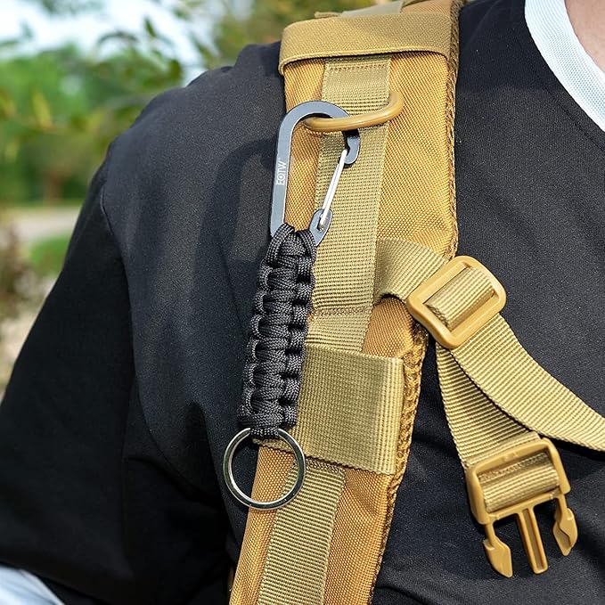 EOTW Paracord Keychain for Men Women Paracord Carabiner Backpack Keychain with Aluminum Clip for Camping Hiking Outdoor Gear