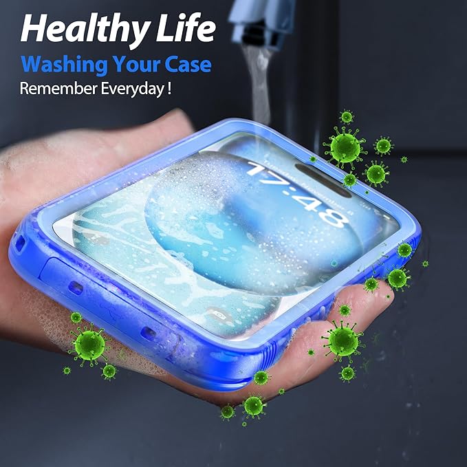 SPORTLINK for iPhone 15 Case - IP68 Waterproof Military Protective Full Body Heavy Duty Shockproof 360 Sealed Dustproof with Camera Screen Protector Phone Cover for i Phone 15 6.1" Blue