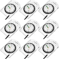 BBTO 9 Pieces Orienteering Compass Hiking Backpacking Camping Compass Map Reading Outdoor Waterproof Tool for Scout Kids Women