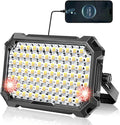 LED Work Light Rechargeable Outdoor, 13000mAh Work Flood Lights 10000LM with 4 Light Modes for Camp Essentials, IP65 Waterproof LED Lantern for Emergency, Power Outages, Car Repair, Tent